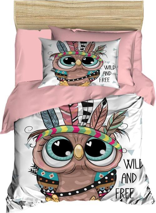 Yenidoğan Kız Bebek Nevresim Takımı 3D Pamuklu Wild and Free