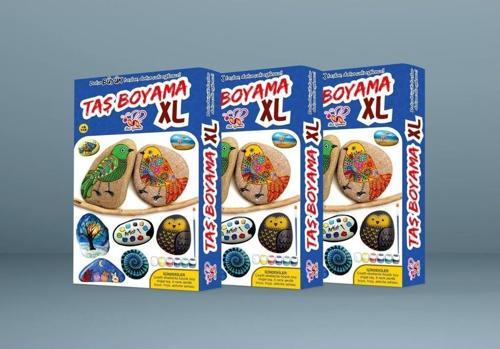 3 Adet Taş Boyama Xl Hobi Uygulama Boyama Seti
