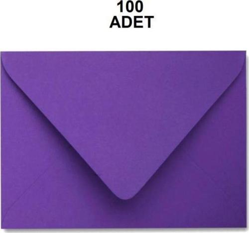 100 Adet Mor Renkli Küçük Zarf 7x9