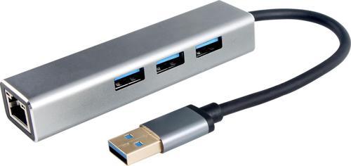 DH312A Usb 3.0 To USB3.0-3+RJ45 Çoklayıcı