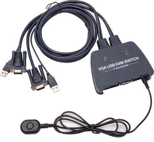 DD211-2K 2 Port Vga 1080P@60Hz Plastik Kasa Kvm Switch