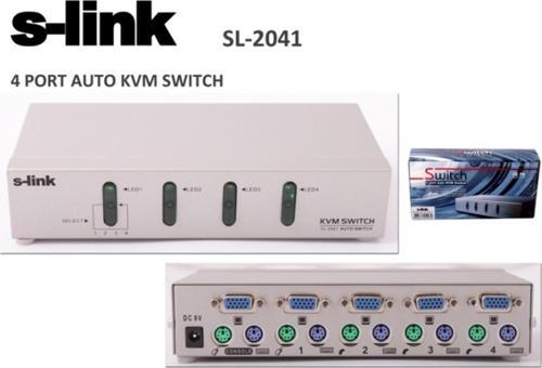 SL-2041 4pc-1mn vga+ps-2 Otomatik Kvm Switch