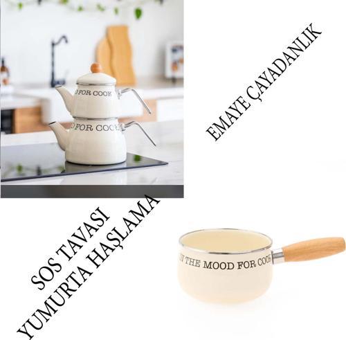 Emaye Çaydanlık Ve Emaye Sos Tavası 16 CM