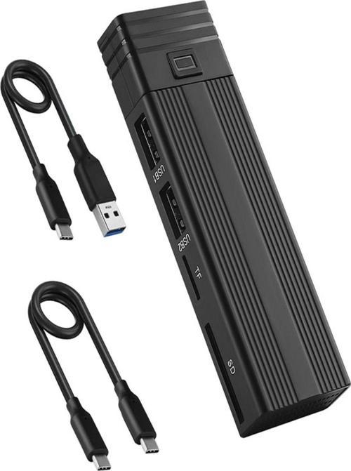 2 in 1 Type-C M.2 NGFF NVME USB 3.0 10G SSD Kutusu ve Çoklayıcı Çevirici Hub