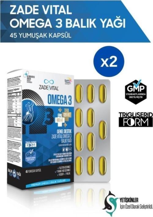 Premium Omega 3 Balık Yağı 45 X 2 Kapsül - (2'li Avantaj Paketi)