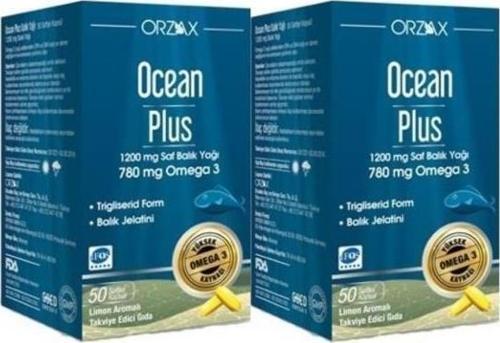 Plus 1200 mg Omega3 Balık Yağı 50 kapsül  2 Adet