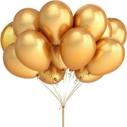 Balon Metalik 100 Lü Gold