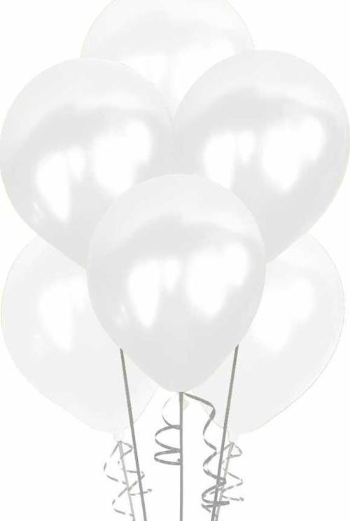 Metalik Balon Beyaz
