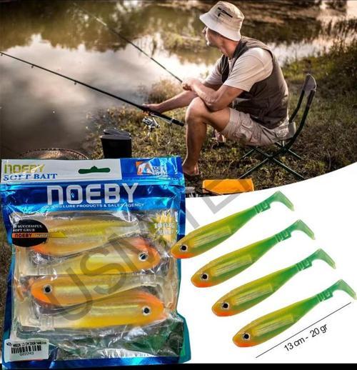 Silikon Balık Sasi Yem 4 Adet 13 cm 20gr  Rapala Lures Yapay Yem Turna Levrek Silikon Yem