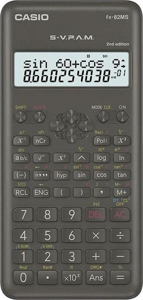 FX-82MS 2. Versiyon Bilimsel Fonksiyonlu Hesap Makinesi