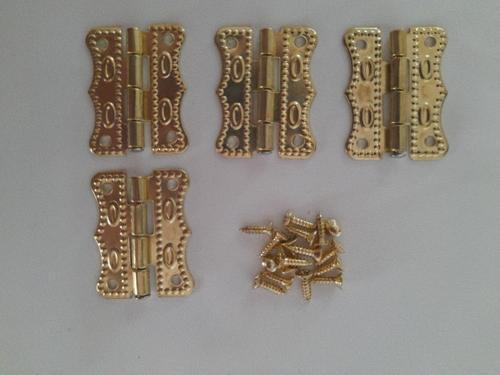 4 Adet Büyük Papatya Menteşe ve Vida Sarı Kutu ve Sandık Menteşesi Hobi Maket