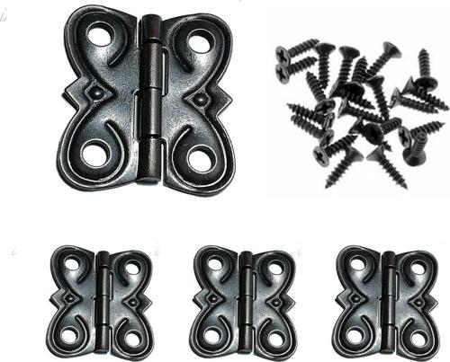 4 Adet Eko Menteşe Oksit Ve Vidaları 20x18 mm Kutu ve Sandık Menteşesi Hobi Maket