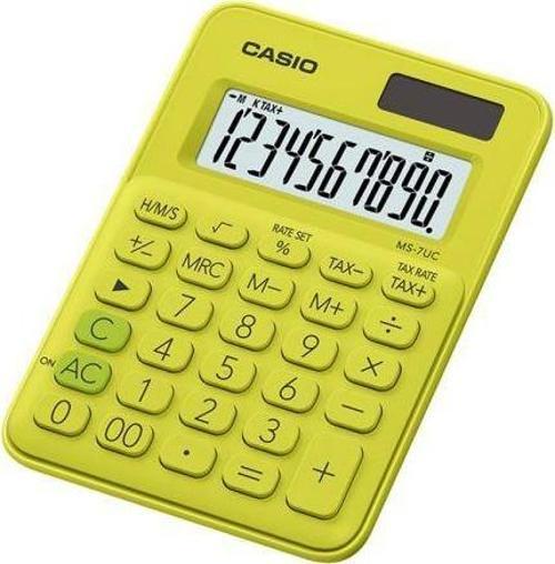 MS-7UC-YG 10 Hane Limon Sarı Masa Üstü Hesap Makinesi