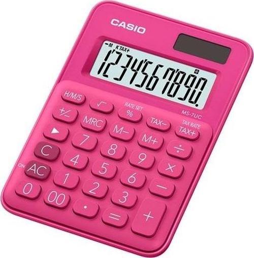 MS-7UC-RD 10 Hane Pembe Masa Üstü Hesap Makinesi