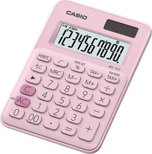 MS-7UC-PK 10 Hane Açık Pembe Masa Üstü Hesap Makinesi