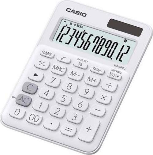 MS-20UC-WE 12 Hane Beyaz Masa Üstü Hesap Makinesi