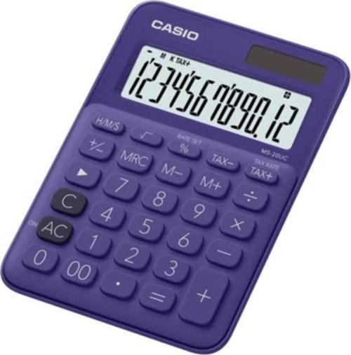 MS-20UC-PL 12 Hane Mor Masa Üstü Hesap Makinesi