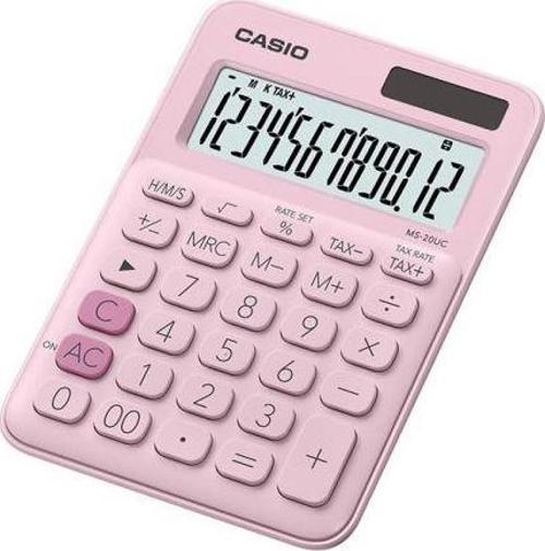 MS-20UC-PK 12 Hane Açık Pembe Masa Üstü Hesap Makinesi