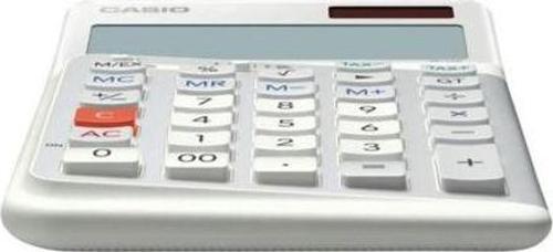 JE-12E-WE Beyaz 12 Hane Masa Üstü Ergonomik Tuşlu Hesap Makinesi