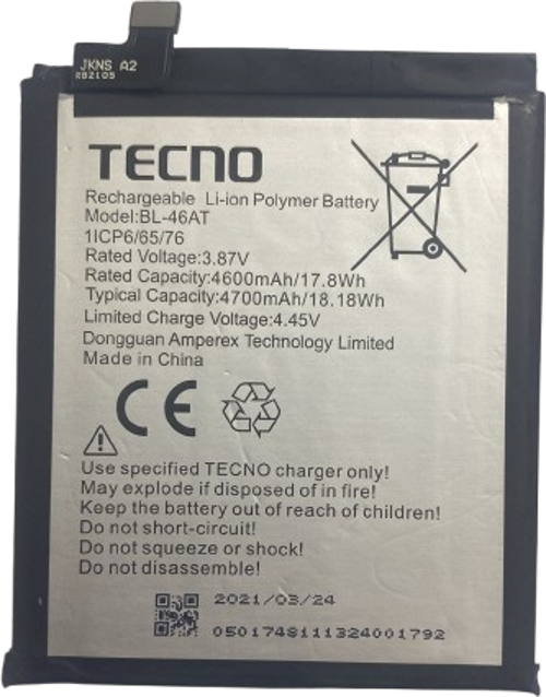 Tecno Phantom X Pil Batarya 4700 mAh