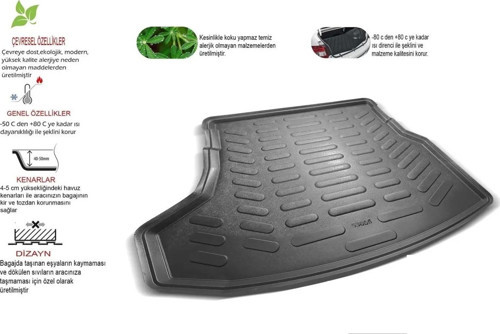 Hyundai Kona Çift Cepli 2017 Sonrası 3D Bagaj Havuzu Kokusuz