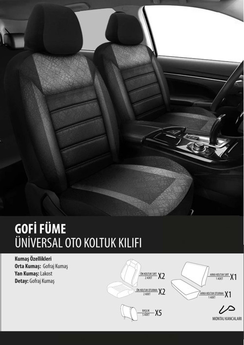 Nissan Patrol Koltuk Kılıfı Gofi Füme