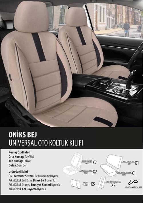 Peugeot 301   Koltuk Kılıfı Oniks Bej
