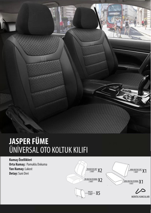 Porsche Carrera Koltuk Kılıfı Jasper Füme