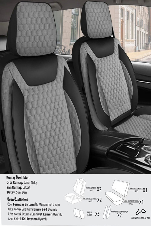 Renault Latitude Koltuk Kılıfı Pro Füme