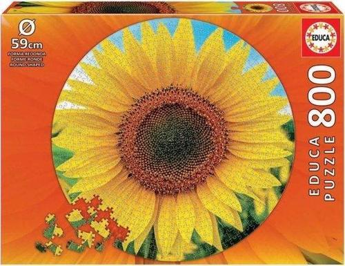 800 Parça Ayçiçeği Yuvarlak Puzzle