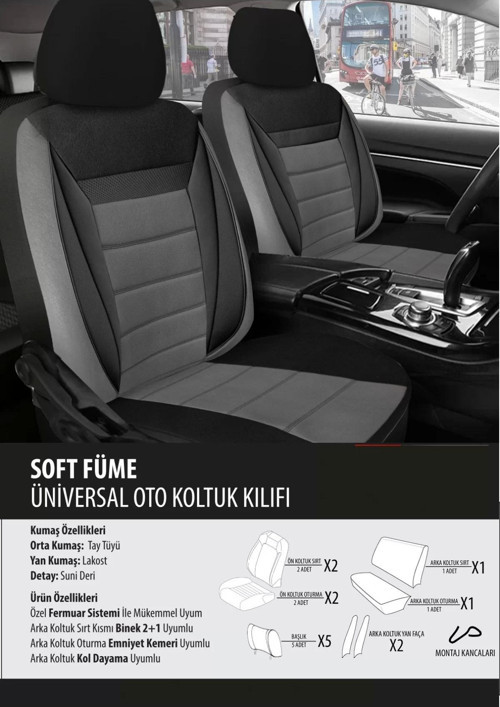 Seat Felicia Koltuk Kılıfı Soft Füme