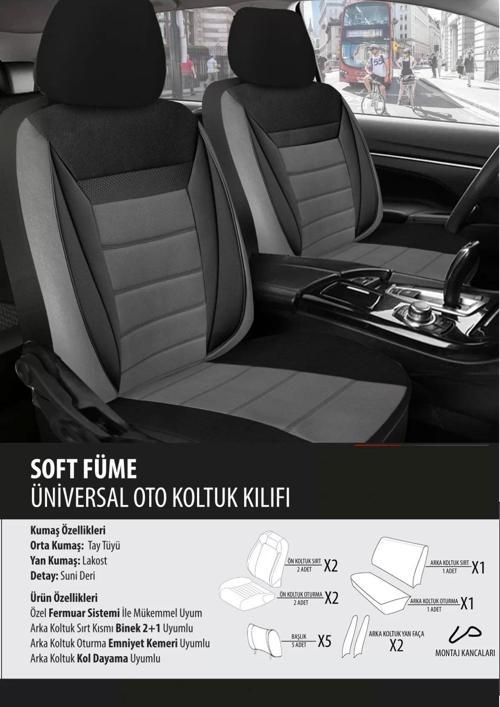 Skoda Fabia   Koltuk Kılıfı Soft Füme