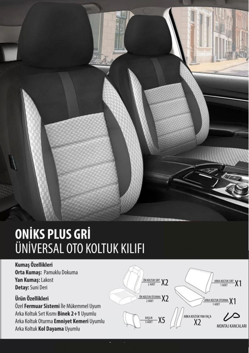 Ssangyong Actyon Koltuk Kılıfı Oniks Plus Gri