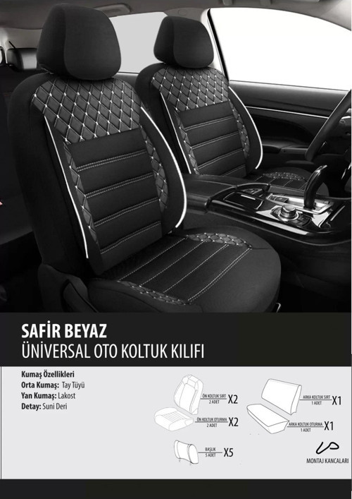 Ssangyong Korando Koltuk Kılıfı Safir Beyaz