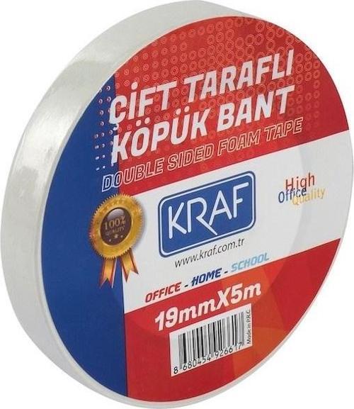 ÇİFT TARAFLI KÖPÜK BANT 19MMX5M 5019G
