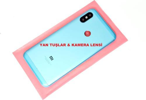 Xiaomi Mi A2 Lite Kasa Arka Pil Batarya Kapağı (Yan Tuşlar) MAVİ