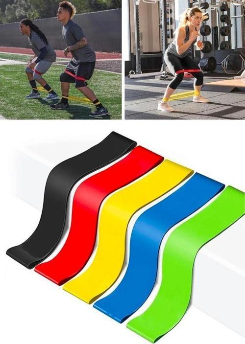 Egzersiz Direnç Bant Seti 5 'li Pilates Crossfit Ekipmanları