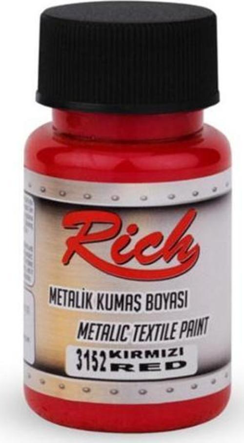 Metalik Kumaş Boyası Kırmızı 50cc