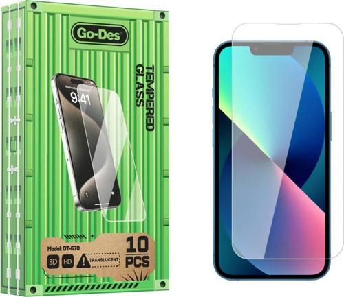 Apple iPhone 13 Go Des Parmak İzi Bırakmayan 9H Oleofobik Bom Glass Ekran Koruyucu 10'lu Paket