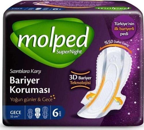 Supernight Hijyenik Kadin Pedi Gece 6'Lı