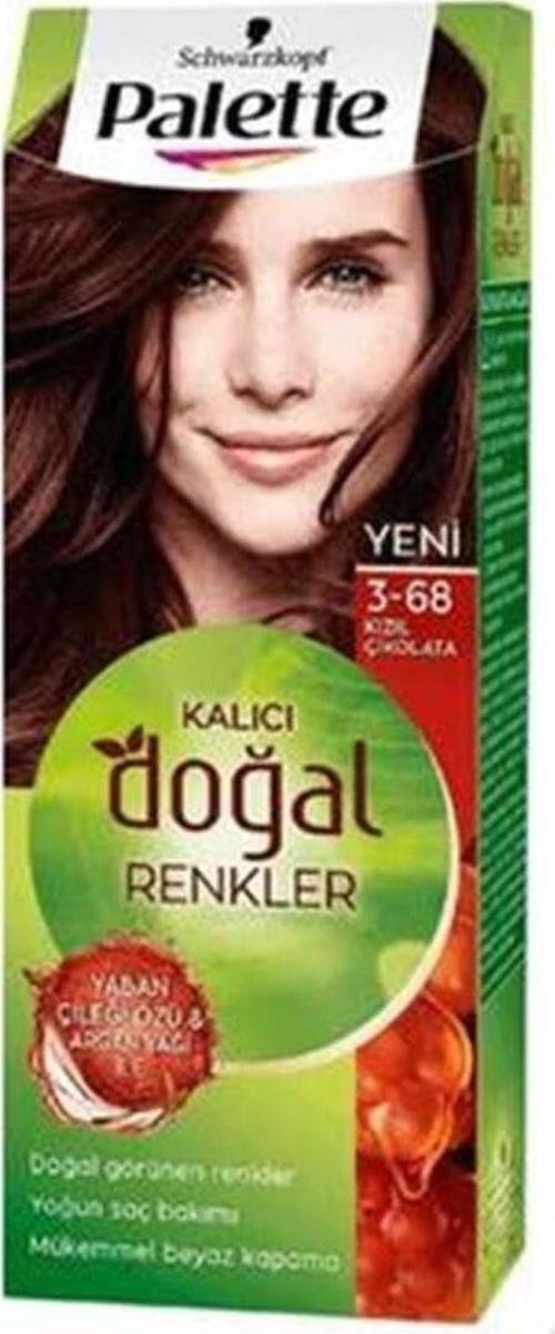 Saç Boyası Kalıcı Doğal Renkler 3,68 Kızıl Çikolata
