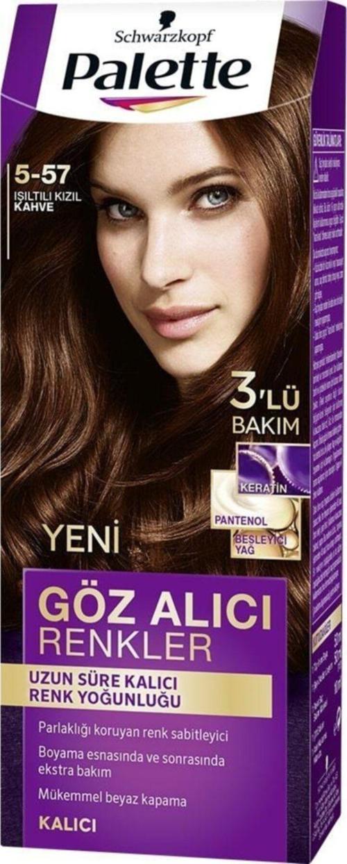Yoğun Göz Alıcı Renkler Saç Boyası 5.57 Işıltılı Kızıl Kahve
