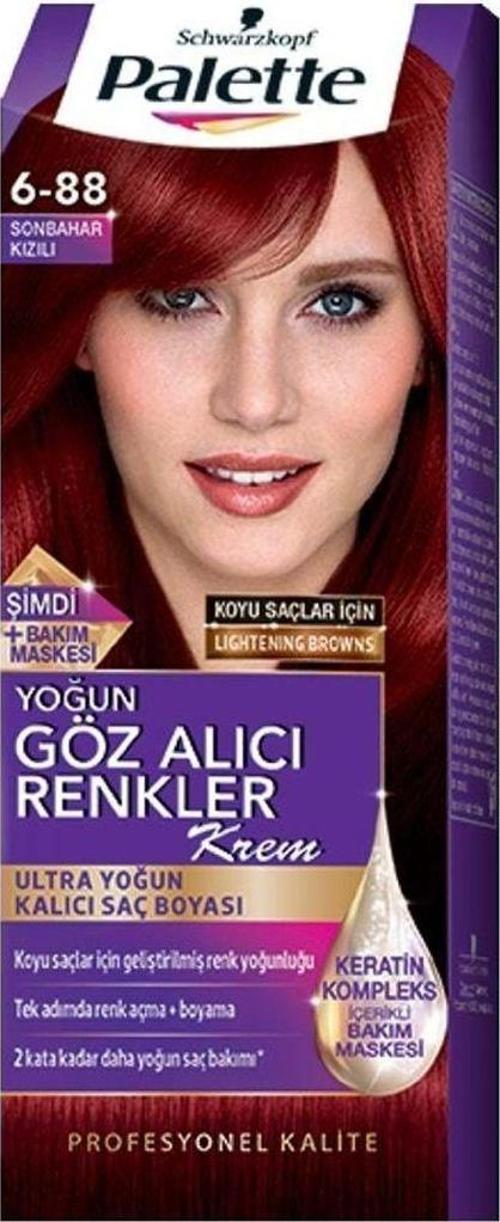 Yoğun Göz Alıcı Renkler Saç Boyası 6-88 Sonbahar Kızılı