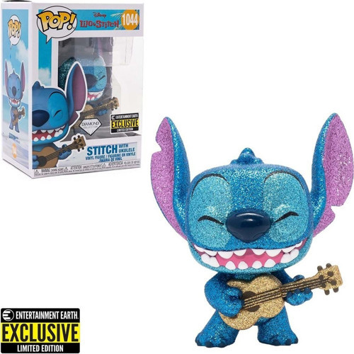Pop Lilo & Stitch Stitch With Ukulele Diamond Glitter Vinyl Figure