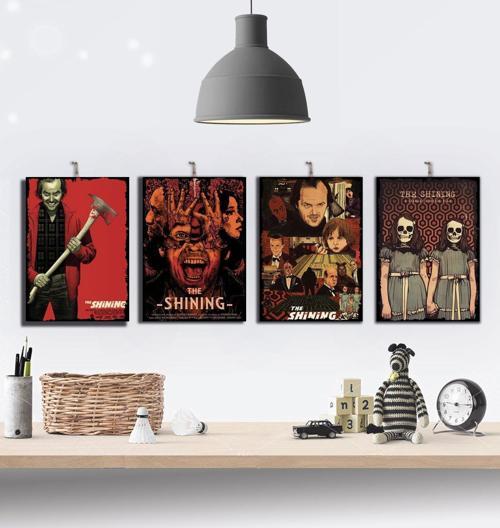 The Shining Film Temalı 4 Parçalı Ahşap Tablo Seti : 15x21cm