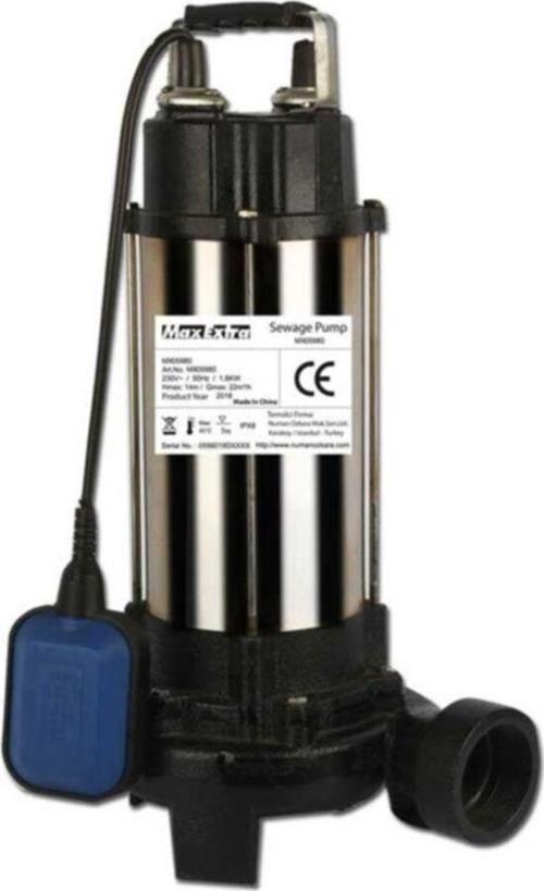 Max-Extra Mx05980 Parçalayıcı Bıçaklı Kirli Su Pompası 1800W