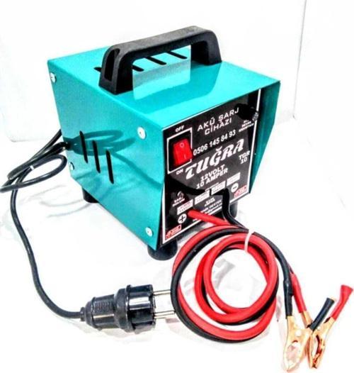Tuğra 12 Volt 10 Amper Akü Şarj Cihazı Redresör 105 Ampere Kadar Şarj 'Yerli Üretim'