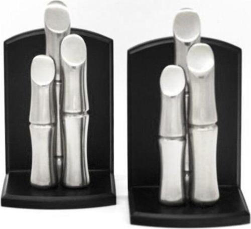 Siyah Gümüş Metal Kitap Tutacağı/Dekor 19Cm