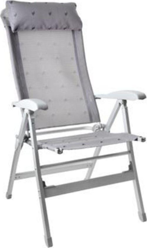 Gri Metal Şezlong Kamp Sandalyesi
