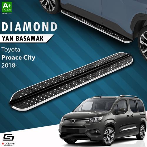 Toyota Proace City Uzun Şase Diamond Krom Yan Basamak 213 Cm 2018 Üzeri